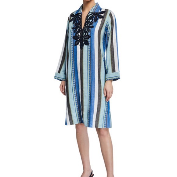 Nwt Tory Burch Embroidered Cotton Jacquard Dress - Picture 9 of 11